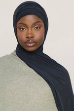 Jersey Hijab - Soft Black