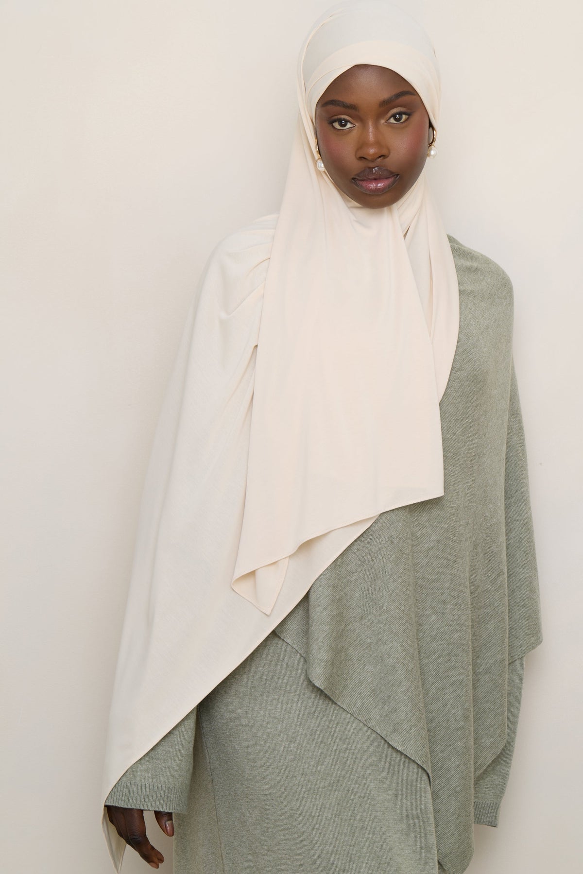 Jersey Hijab - Whitecap