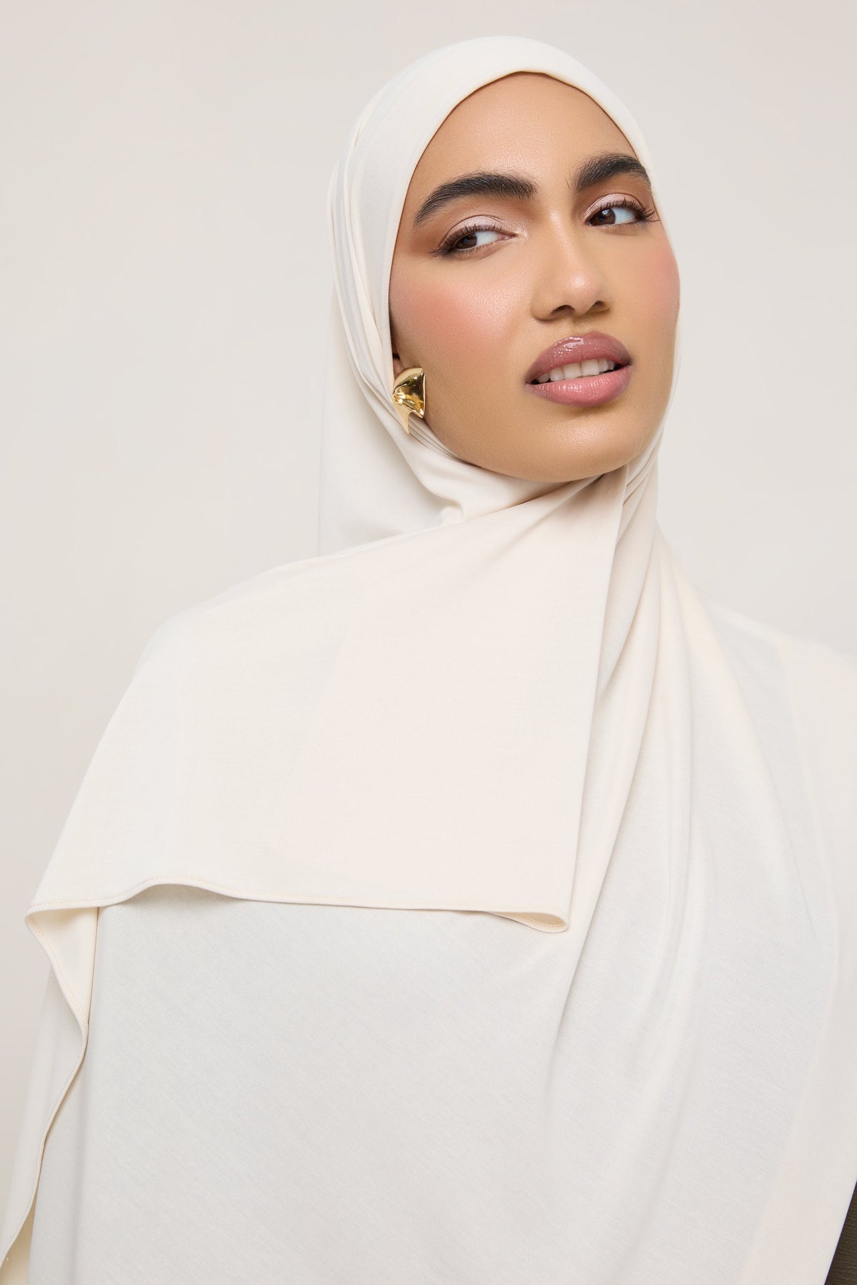 Jersey Hijab - Whitecap