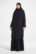 Jersey Jilbab Prayer Top - Black