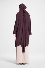 Jersey Jilbab Prayer Top - Plum