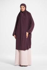 Jersey Jilbab Prayer Top - Plum