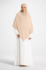 Jersey Khimar Hijab - Warm Taupe