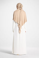 Jersey Khimar Hijab - Warm Taupe