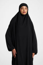 Jersey Prayer Top & Pants Set - Black