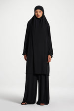Jersey Prayer Top & Pants Set - Black