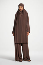 Jersey Prayer Top & Pants Set - Coffee Quartz
