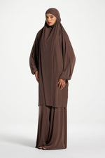 Jersey Prayer Top & Pants Set - Coffee Quartz