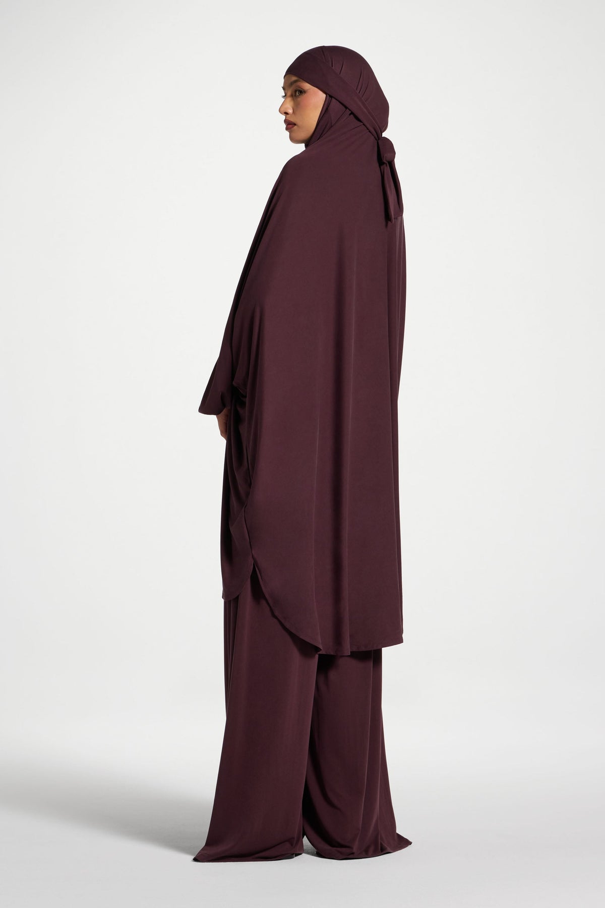 Jersey Prayer Top & Pants Set - Plum