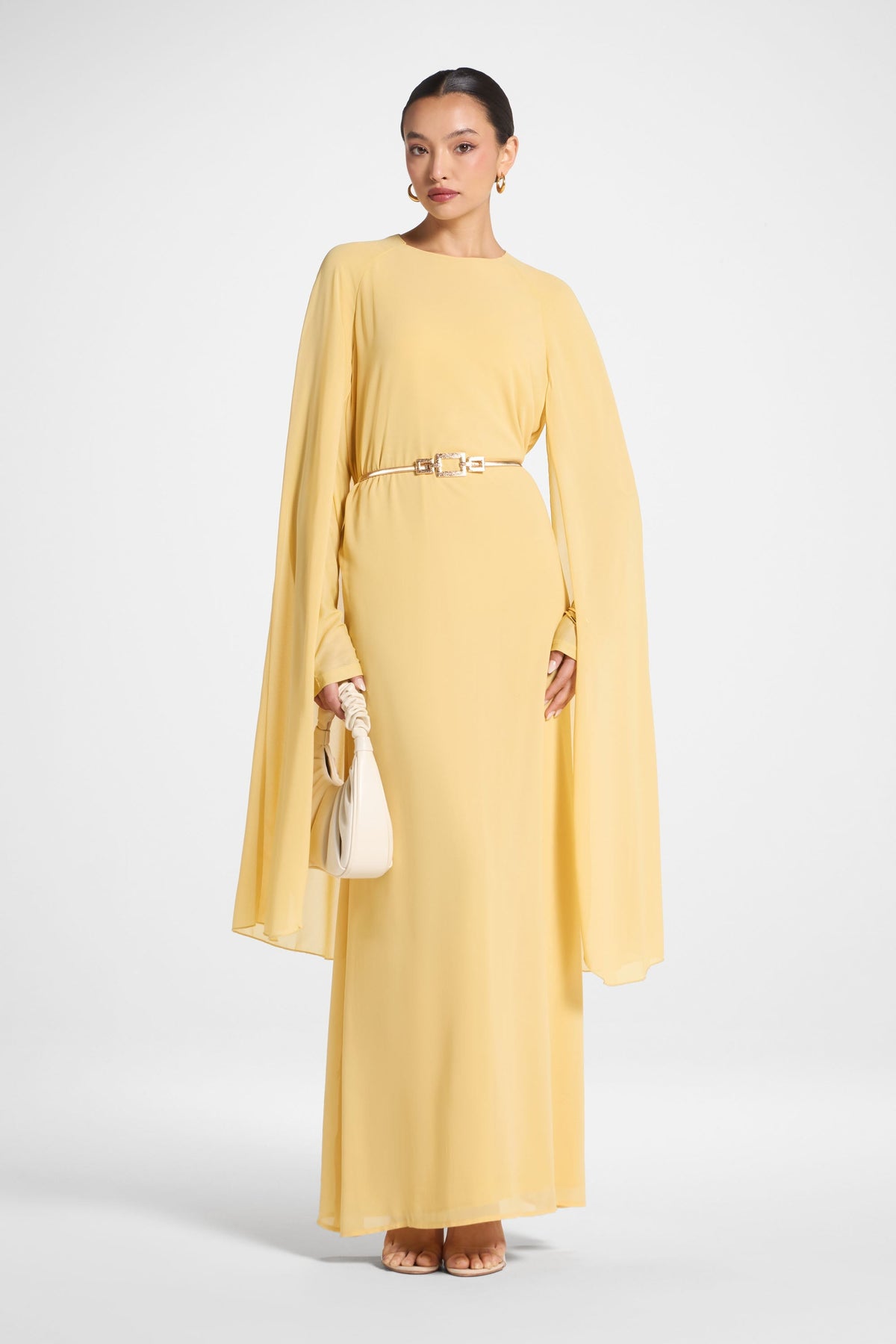 Julia Cape Maxi Dress - Citrus