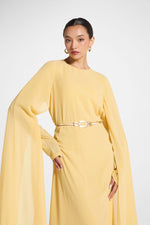 Julia Cape Maxi Dress - Citrus