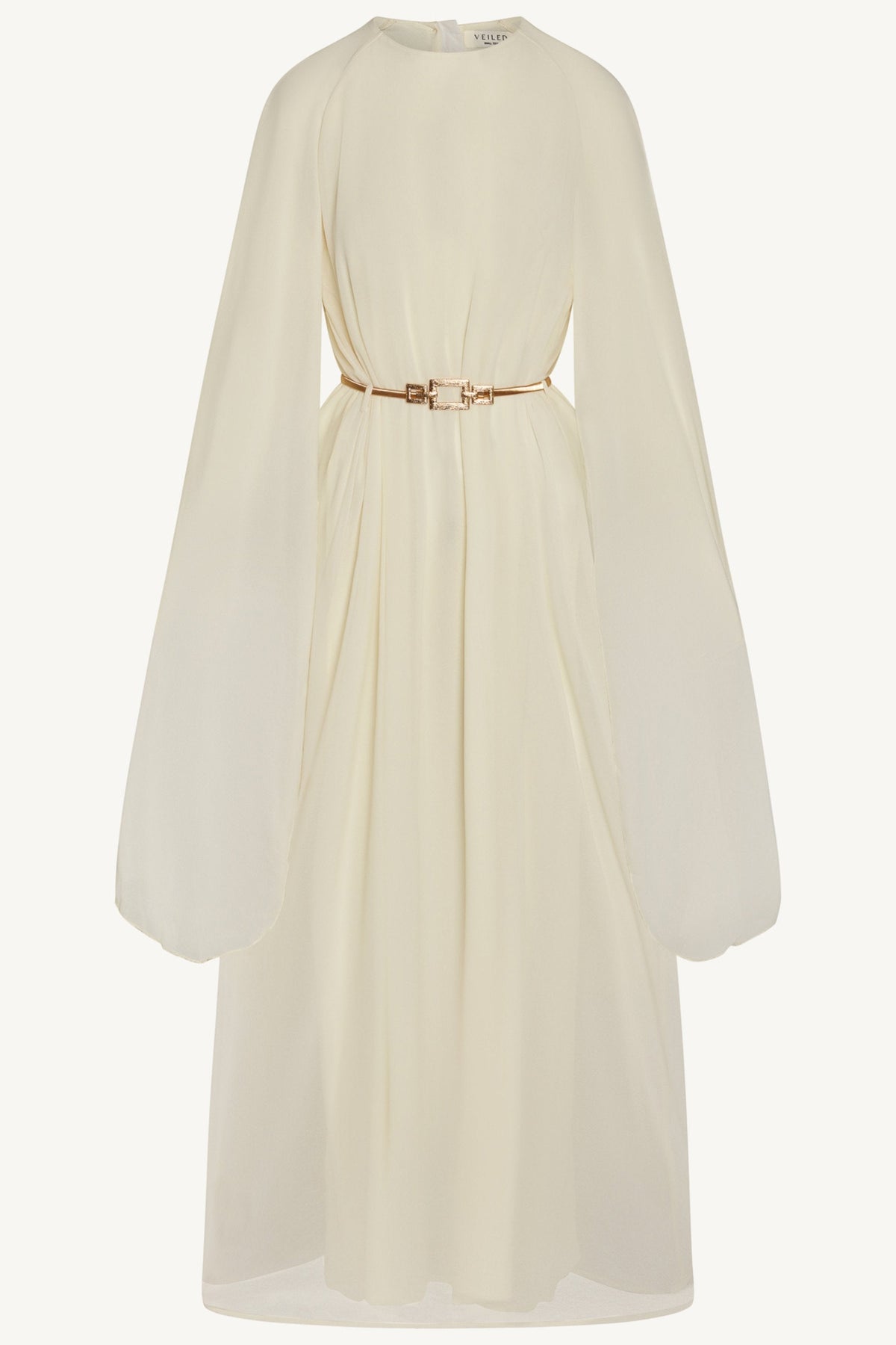 Julia Cape Maxi Dress - Off White