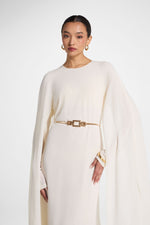 Julia Cape Maxi Dress - Off White