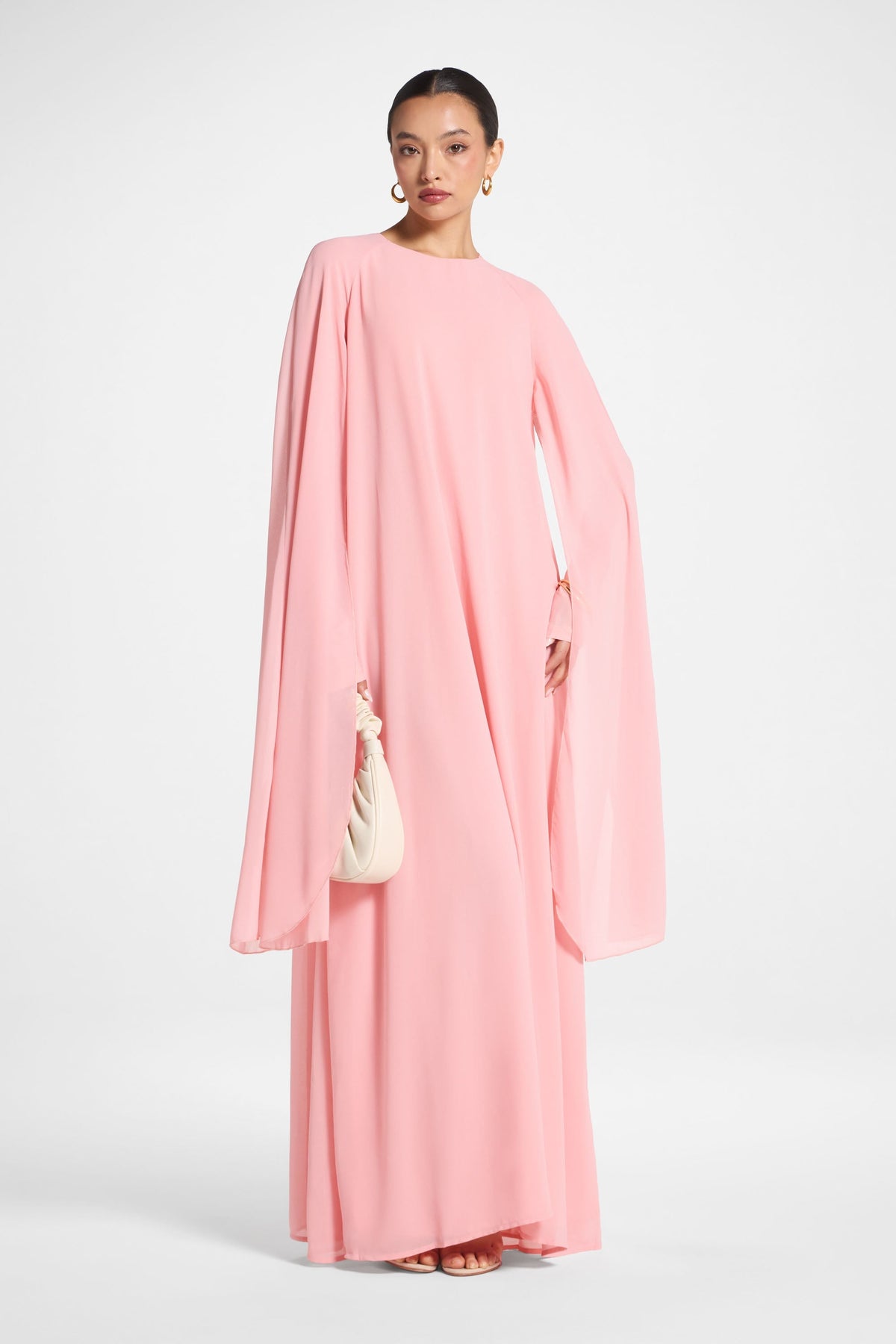 Julia Cape Maxi Dress - Pink
