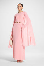 Julia Cape Maxi Dress - Pink