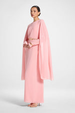Julia Cape Maxi Dress - Pink