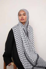Keffiyeh Modal Hijab - Black