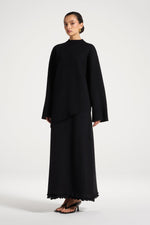 Kehlani Asymmetric Knit Top - Black