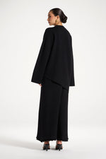 Kehlani Asymmetric Knit Top - Black