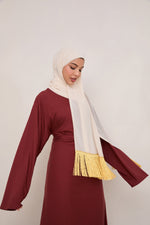 Khirka Chiffon Hijab - Gold Tassels