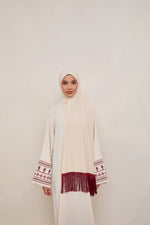 Khirka Chiffon Hijab - Red Tassels