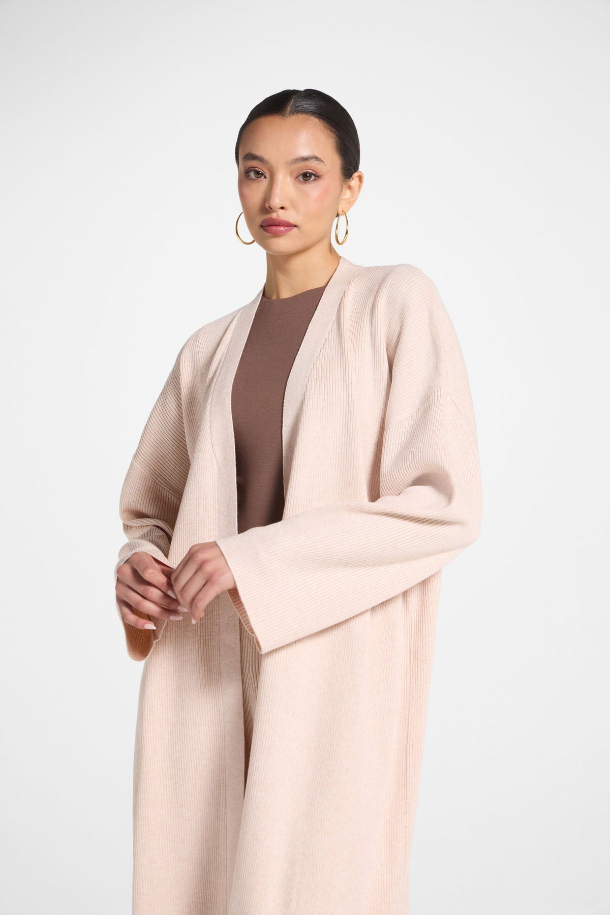 Knit Cardigan & Pants Set - Creme Brulee