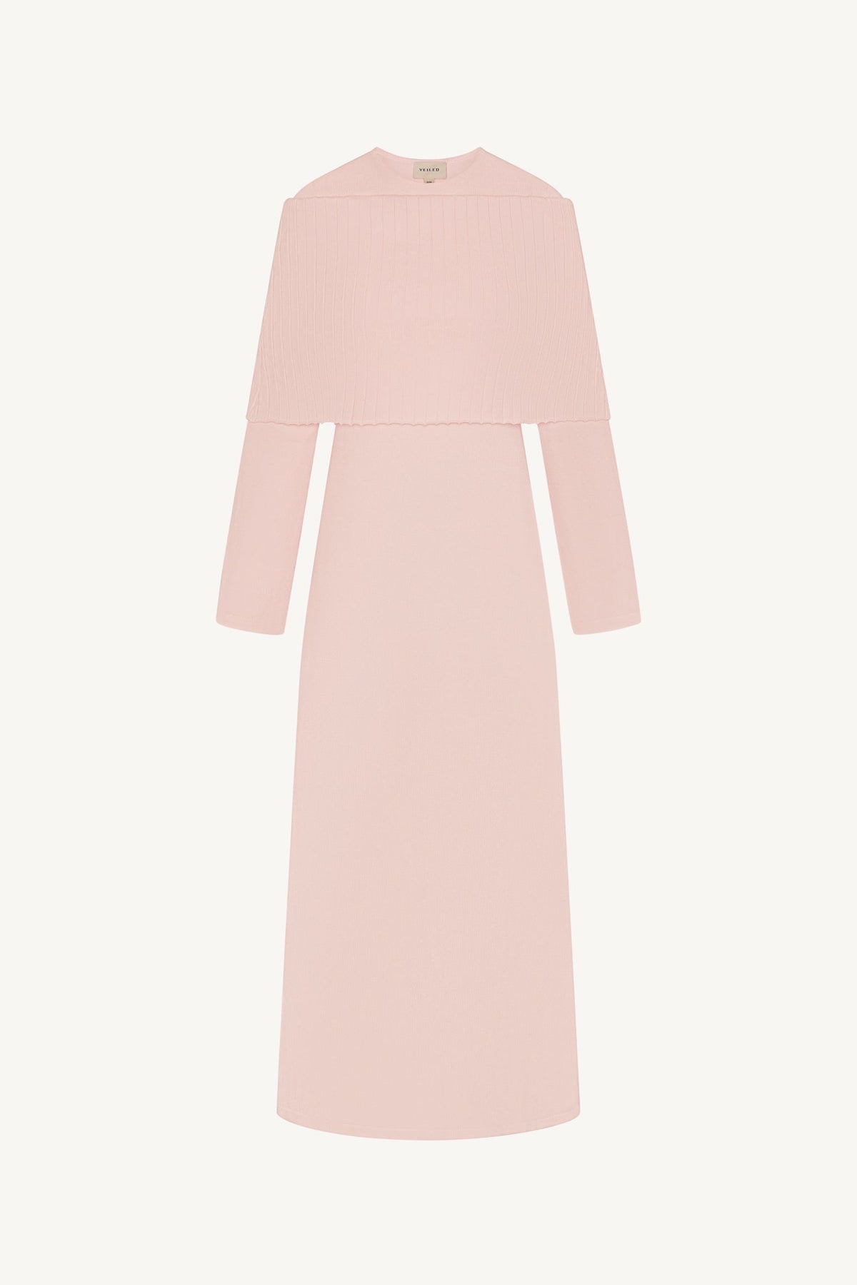 Knit Drape Maxi Dress - Baby Pink