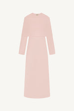 Knit Drape Maxi Dress - Baby Pink