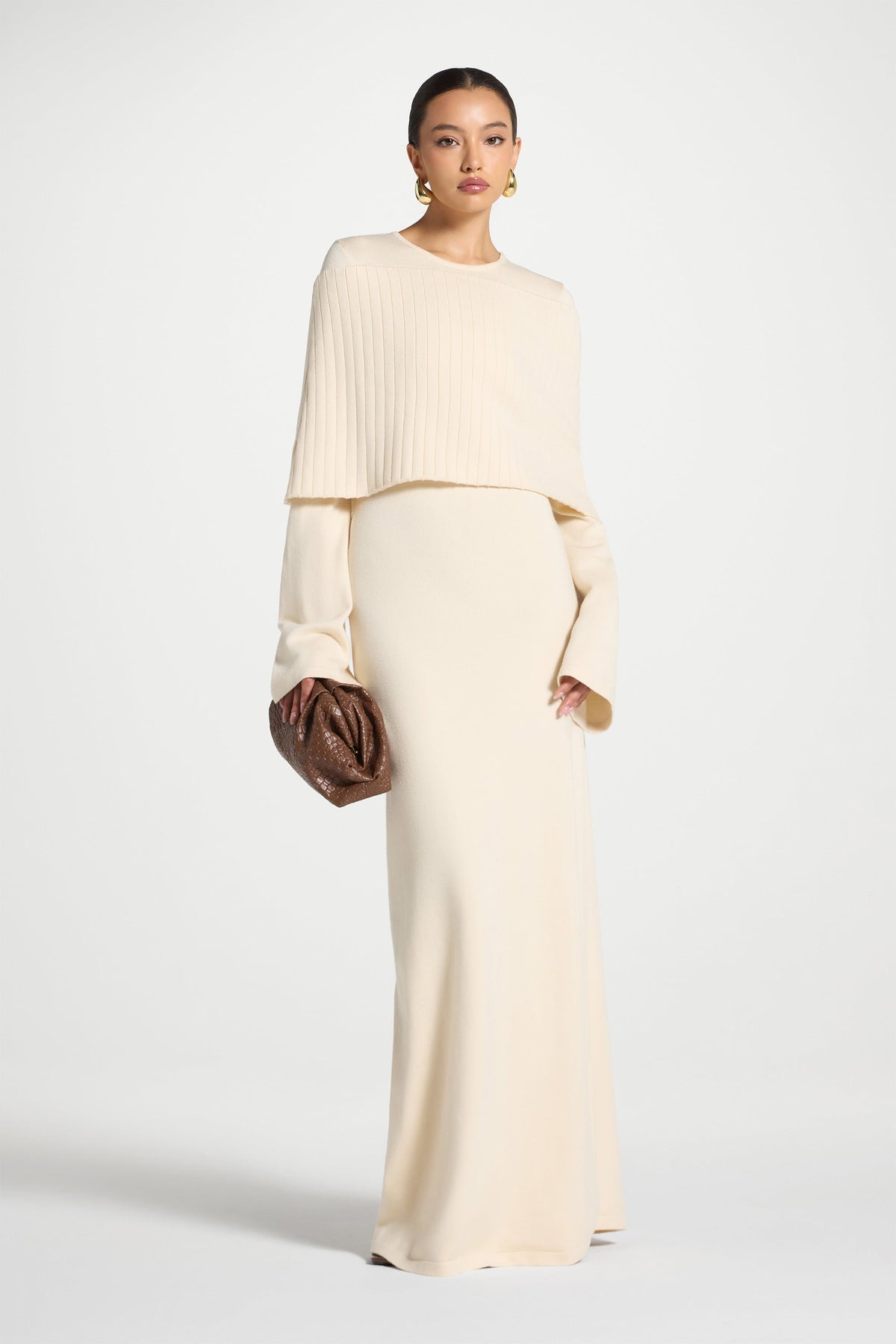 Knit Drape Maxi Dress - Moonlight