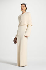 Knit Drape Maxi Dress - Moonlight