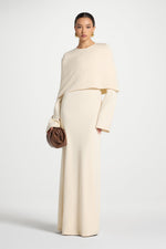 Knit Drape Maxi Dress - Moonlight
