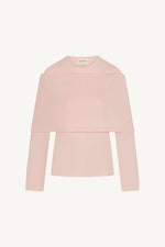 Knit Drape Top - Baby Pink