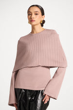 Knit Drape Top - Mocha Mauve
