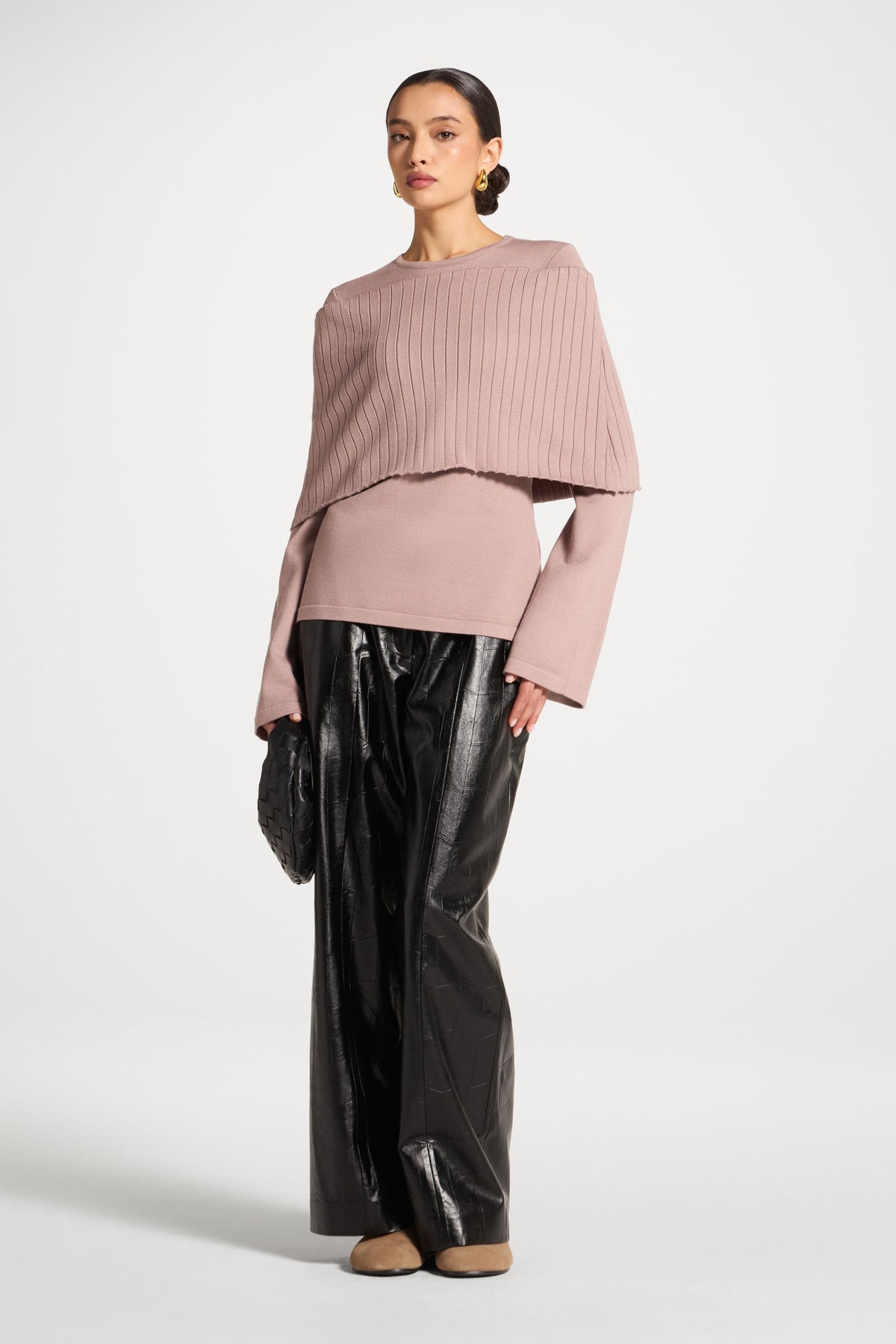 Knit Drape Top - Mocha Mauve