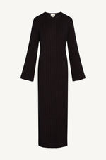 Knit Flare Sleeve Dress - Black Ember