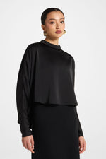 Knit Maxi Dress & Top Set - Black