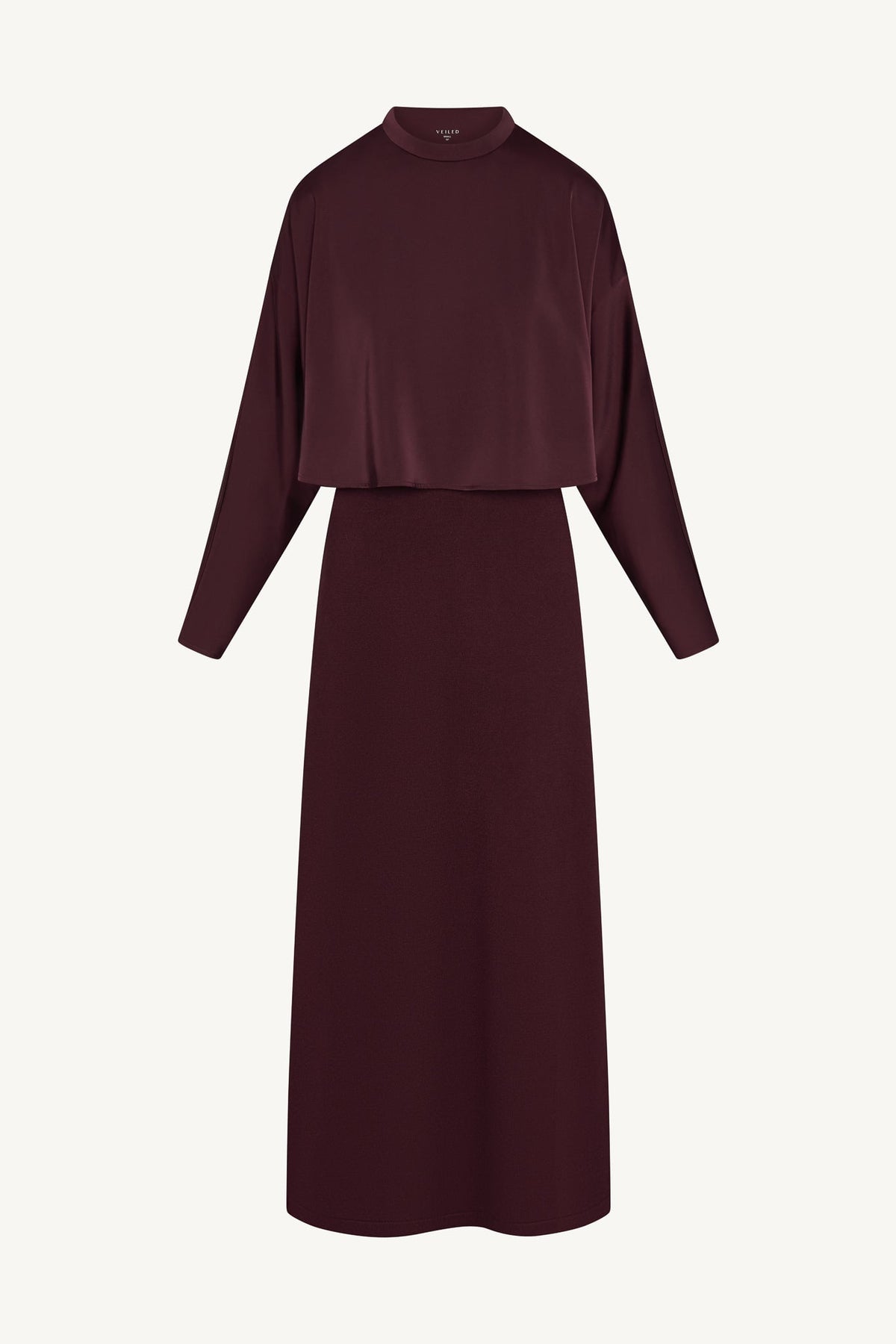 Knit Maxi Dress & Top Set - Spiced Plum