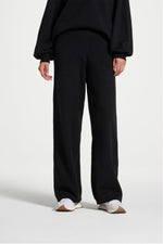 Knit Top & Pants Set - Black