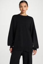 Knit Top & Pants Set - Black