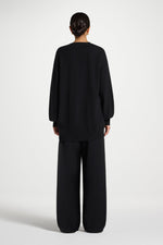 Knit Top & Pants Set - Black