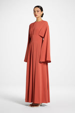 Lace Up Back Maxi Dress - Clay