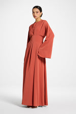Lace Up Back Maxi Dress - Clay