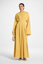 Lace Up Back Maxi Dress - Marigold