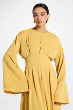Lace Up Back Maxi Dress - Marigold