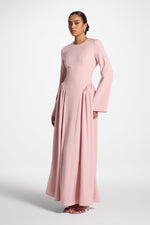 Lace Up Back Maxi Dress - Pink