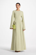 Lace Up Back Maxi Dress - Pistachio