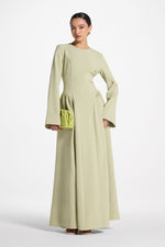 Lace Up Back Maxi Dress - Pistachio