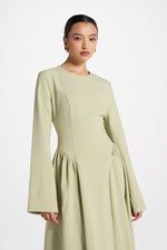 Lace Up Back Maxi Dress - Pistachio
