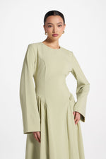 Lace Up Back Maxi Dress - Pistachio
