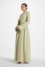Lace Up Back Maxi Dress - Pistachio